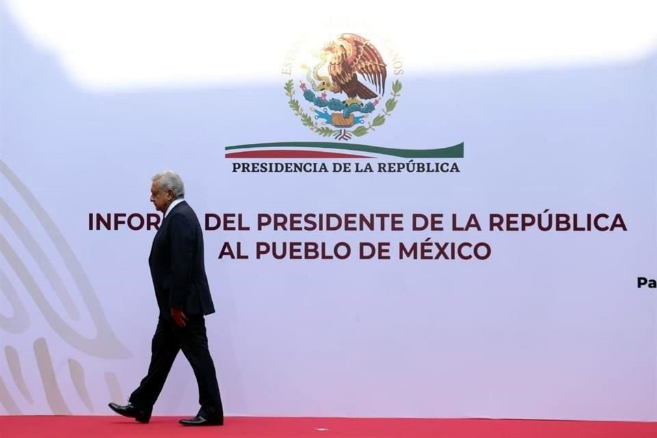 El Presidente López Obrador dio su informe desde Palacio Nacional.