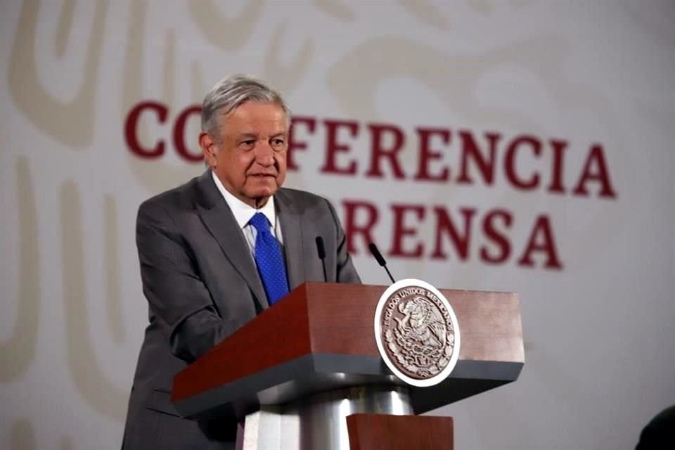 López Obrador en su conferencia de prensa de este martes.