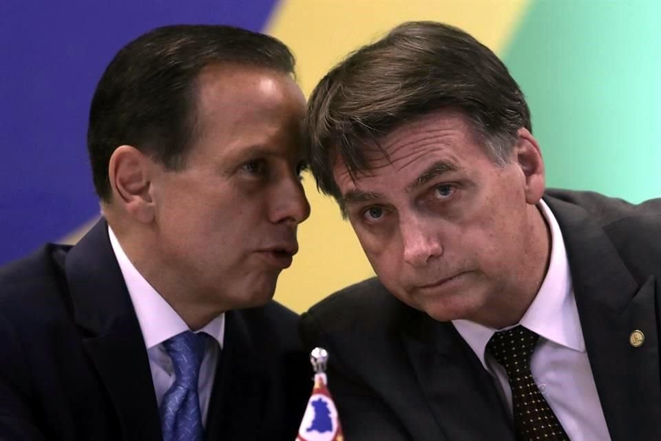 Foto de 2018 de João Doria, recién electo Gobernador de Sao Paulo, y del también recién elegido Presidente, Jair Bolsonaro.