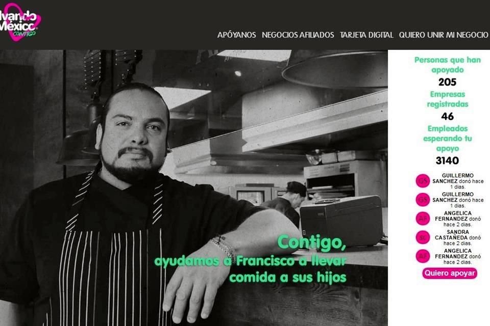 En la página salvandoamexico.com, los restaurantes venden membresías de descuentos que serán válidos cuando termine la contingencia.