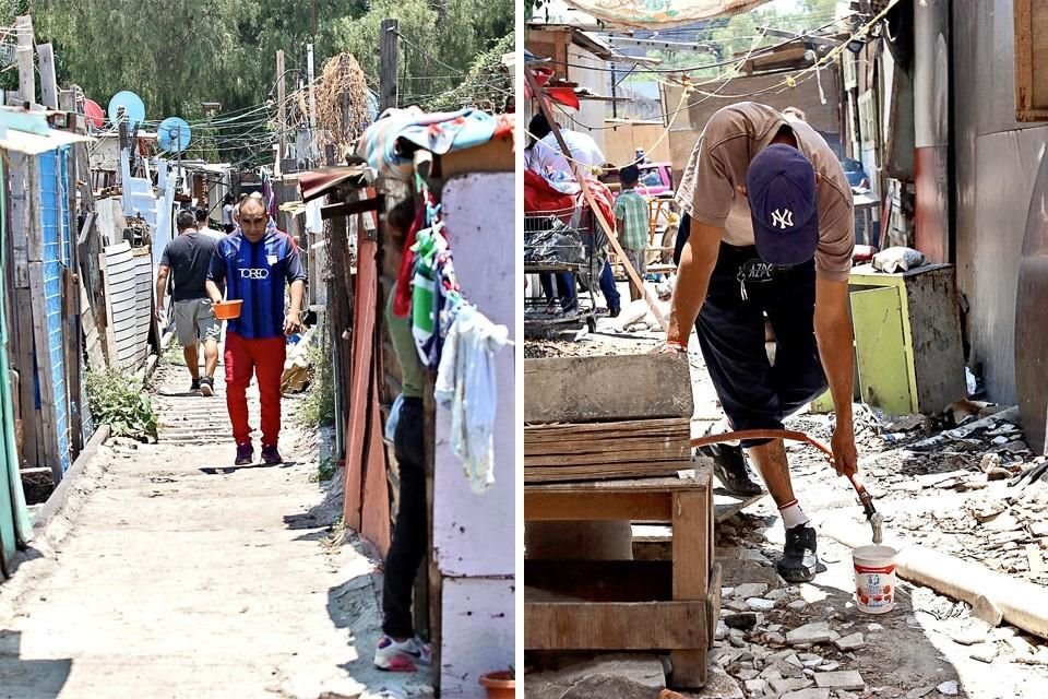 En plena pandemia por Covid-19, habitantes del asentamiento irregular Crisantema, de la Colonia Atlampa, no tienen agua ni para la cocina.