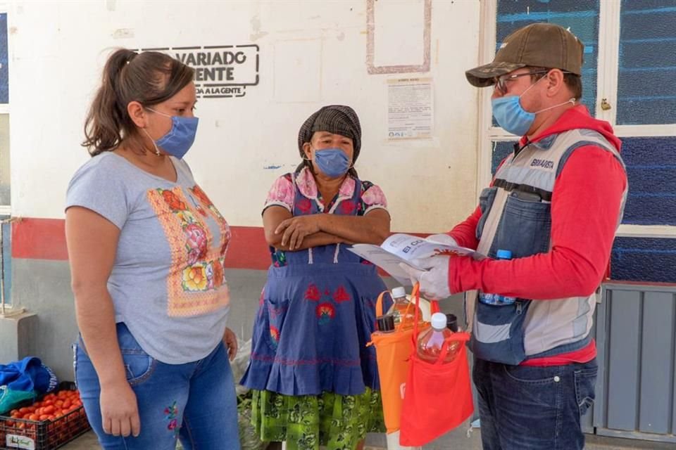 Los colaboradores de la mina realizaron jornadas informativas sobre la pandemia y sus medias preventivas.