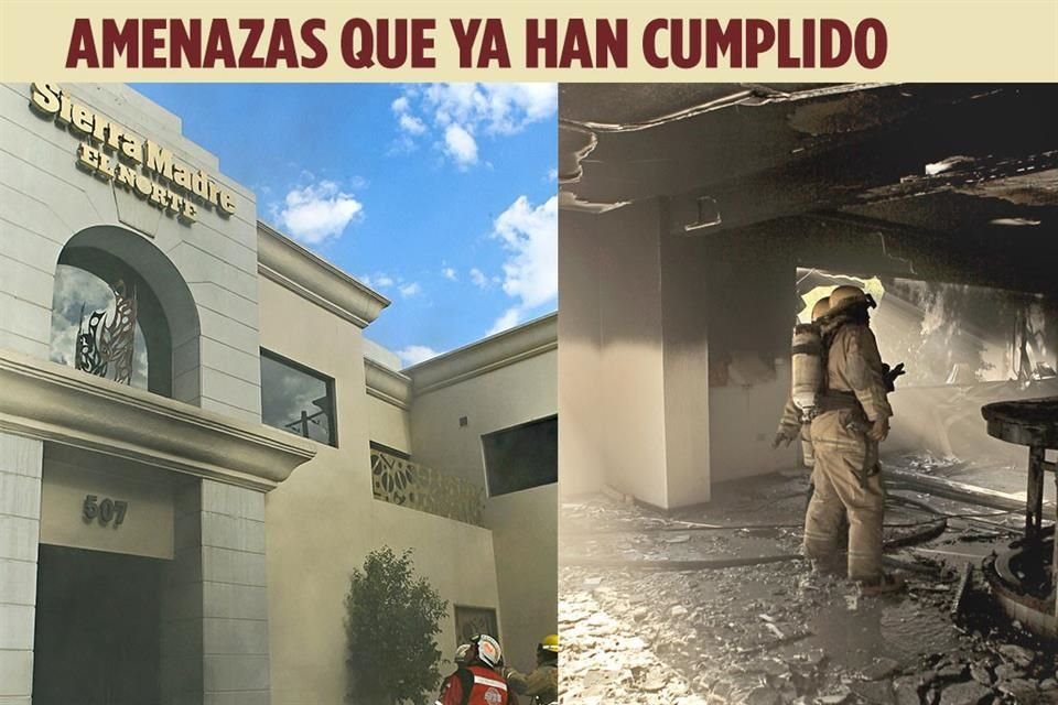 Tras recibir múltiples amenazas, el 29 de julio del 2012 fueron rociadas con gasolina e incendiadas las oficinas de EL NORTE de la Edición Sierra Madre en San Pedro.