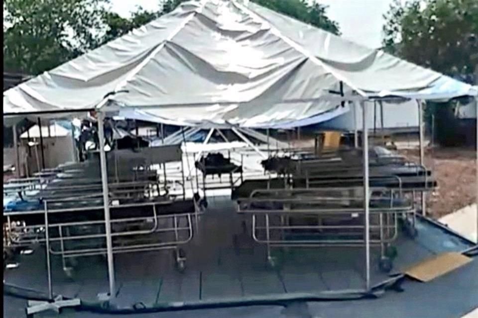 Cinco días después lució desarmado y abandonado. Las autoridades locales afirmaron que no cuenta con ventiladores ni monitores de signos vitales para enfermos de covid.