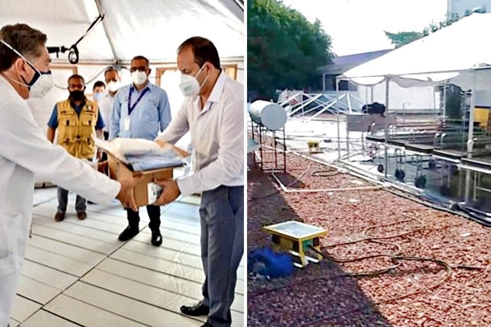 Cuauhtémoc Blanco encabezó a principios de mayo la instalación de un hospital móvil para casos de Covid-19 en Jojutla, pero no funciona. La unidad, adquirida en 14 mdp, luce desarmada.