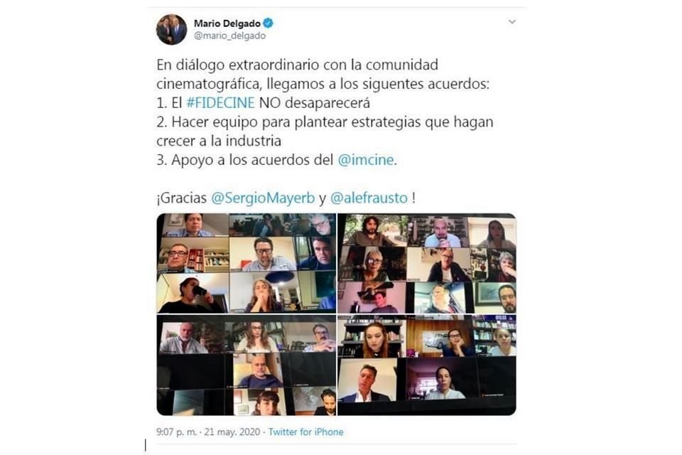 Tras junta remota con cineastas como Del Toro e Iñárritu, Coordinador de diputados de Morena anunció que el Fidecine no desaparecerá.