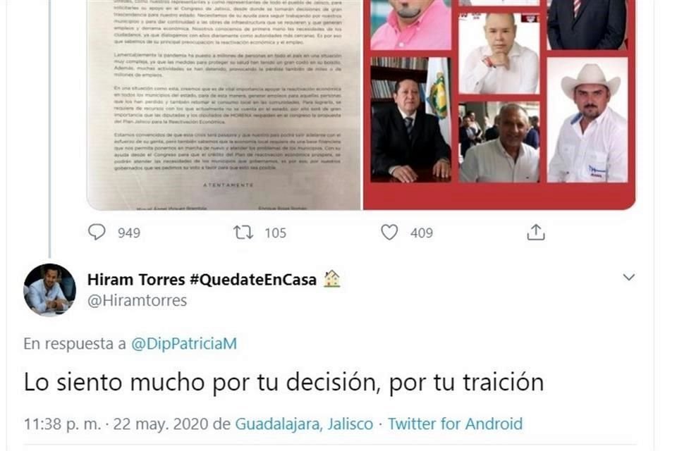 Meza fue tachada de traidora en redes.