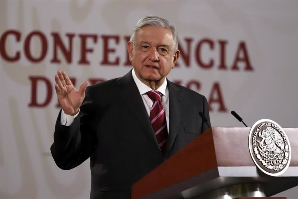 López Obrador en su conferencia de prensa de este lunes.