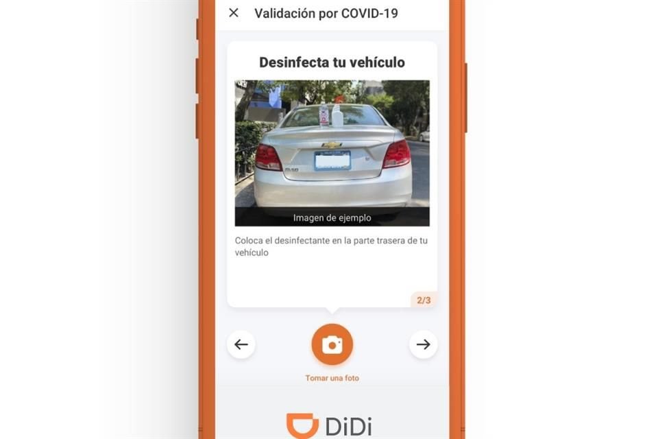 Como parte del protocolo a conductores, la aplicación solicitará subir evidencia fotográfica del uso de cubrebocas y de los materiales de desinfección.
