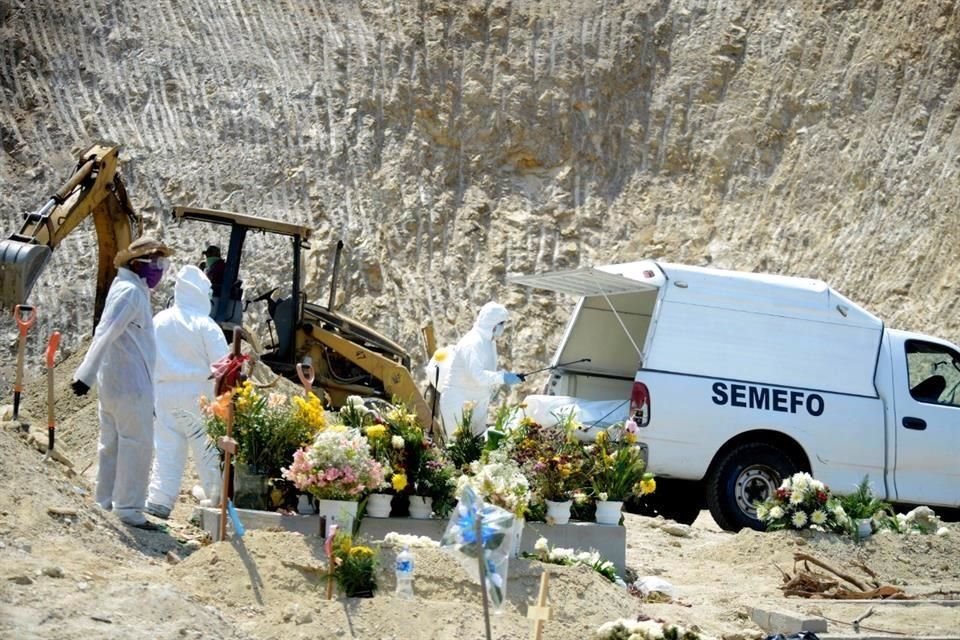 Ayer, siete personas fallecidas por Covid-19 fueron sepultadas en este panteón.