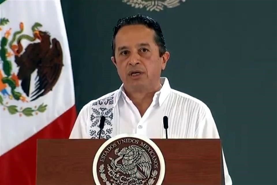 El Gobernador Carlos Joaquín en la conferencia mañanera del Presidente López Obrador de este lunes.