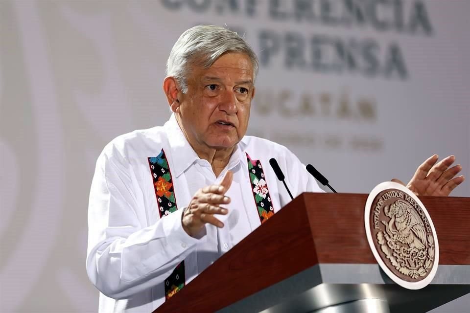 El Presidente Andrés Manuel López Obrador, en su gira por el sudeste de México.