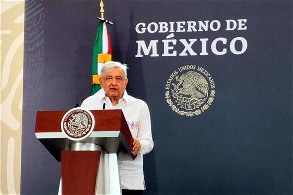 AMLO aseguró que no se ha cancelado la construcción de la terminal 3 del AICM ante pandemia de Covid-19.