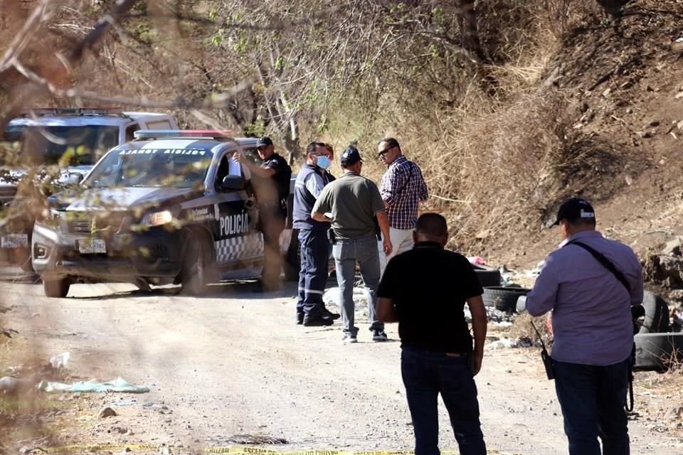 Dos cadáveres fueron encontrados en Camino a Colimilla, en Tonala.