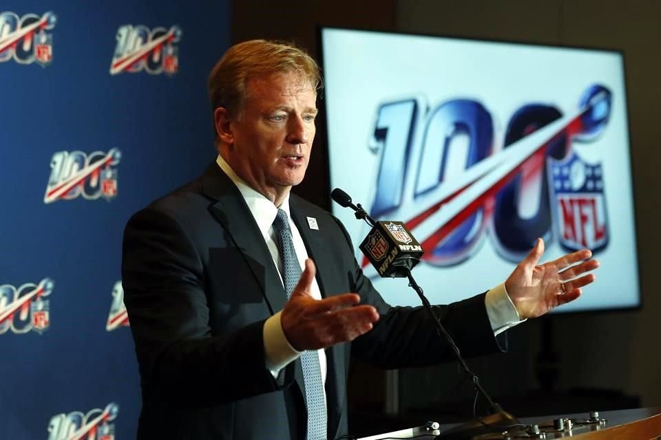 Roger Goodell y la NFL tendrán que estar atentos al desarrollo de la pandemia.