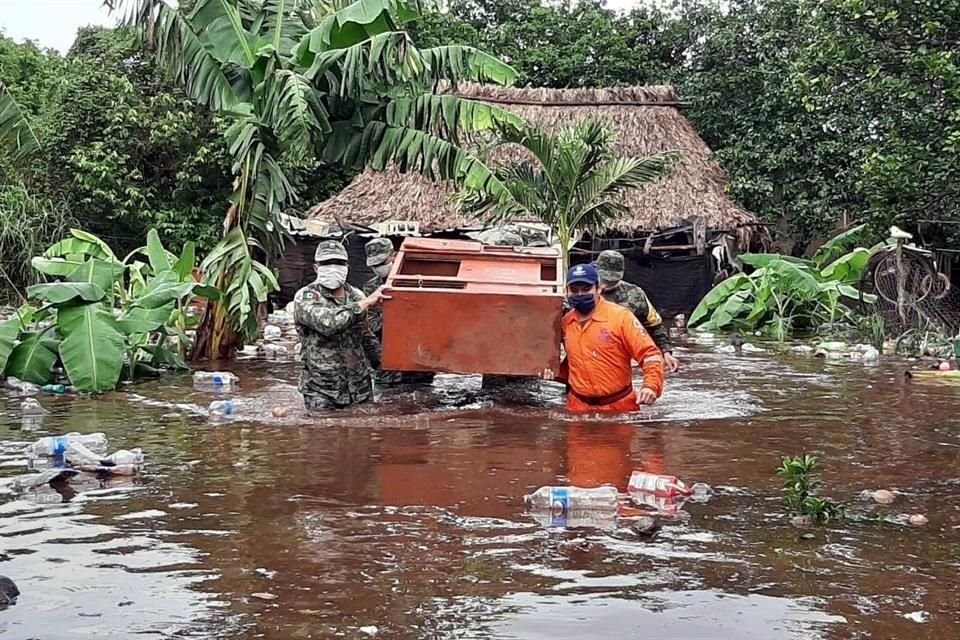 Estragos causados por 'Cristóbal' en Yucatán.