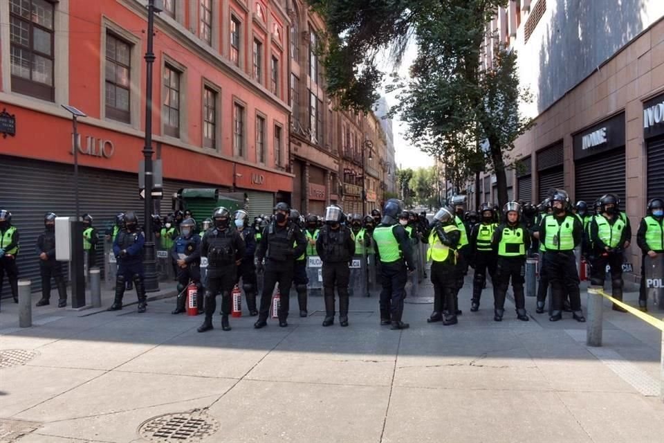 Los uniformados evitaron enfrentamientos en todo momento.