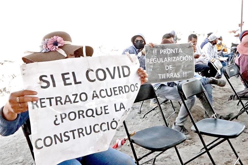 Pobladores reclaman que Covid-19 debió retrasar tanto acuerdos como construcción.