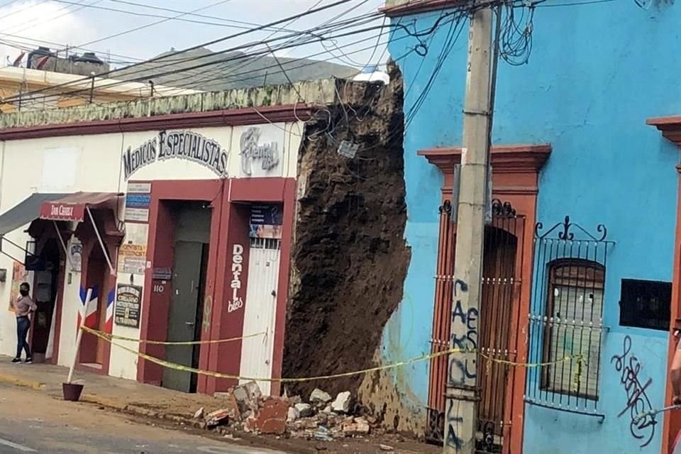 Por lo que las zonas dañadas fueron aseguradas.