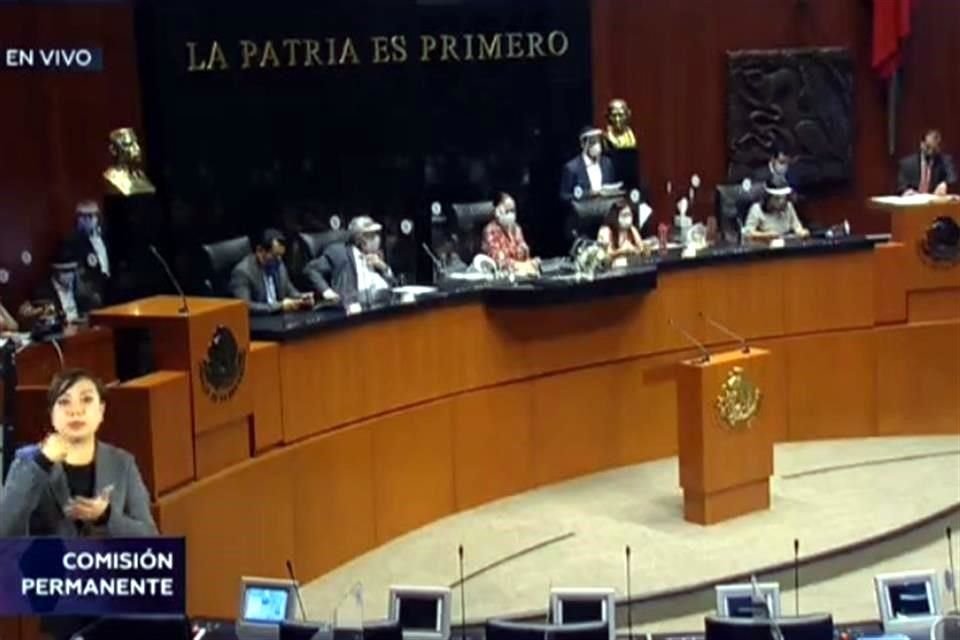 Aspecto de la sesión de este martes de la Comisión Permanente.