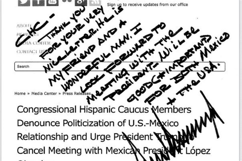 Los miembros del Caucus Hispano del Congreso de EU dijeron que la reunión entre Trump y AMLO tenía el fin de distraer el debate público de la pandemia de Covid-19.