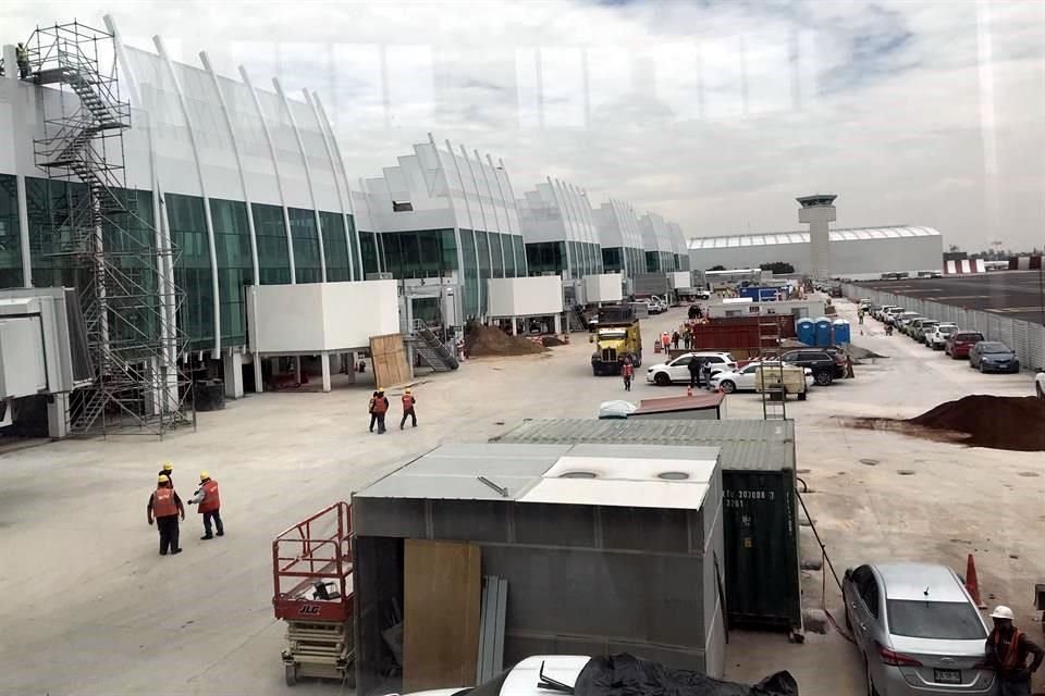 Obras de ampliación del edifico Dedo L de la Terminal 2 del AICM.