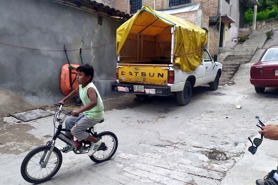 Camioneta propiedad de Clemente Rodríguez, padre de Christian.