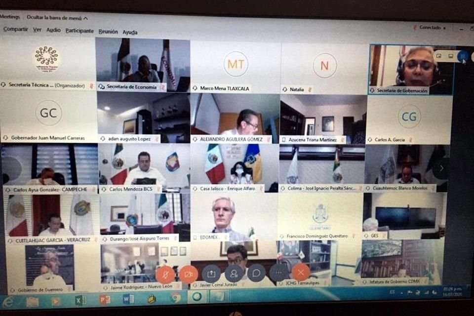 La reunión virtual entre Gobernadores y autoridades federales duró más de dos horas.