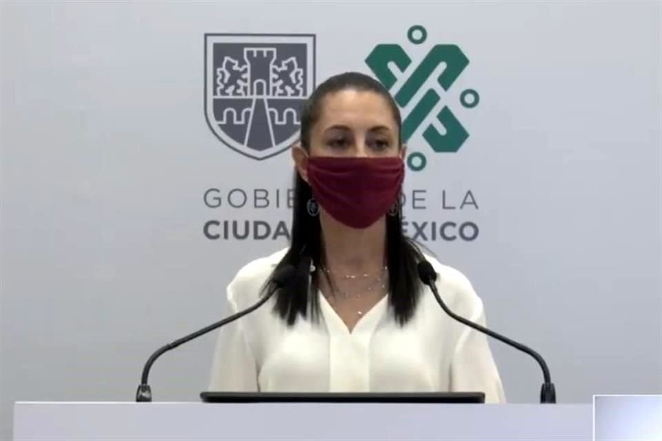 La Jefa de Gobierno en conferencia sobre la situación epidemiológica en la Ciudad.