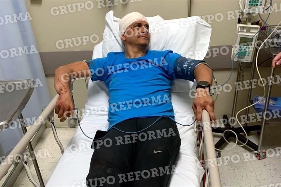 En el hospital, Cervantes recibió seis puntadas en la herida.