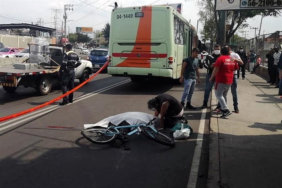 El ciclista fue atropellado por un camin RTP.