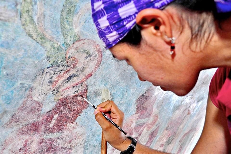 Obras de restauración de los murales de Bonampak, en Chiapas, realizadas entre 2009 y 2019.