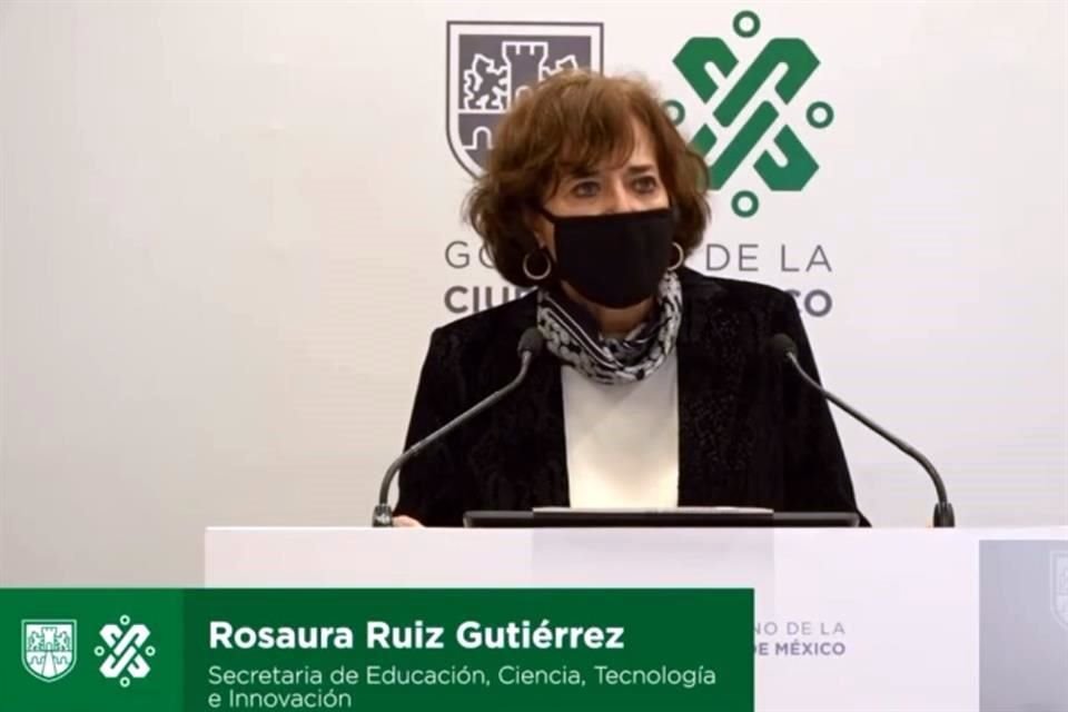 Rosaura Ruiz Gutiérrez, secretaria de Educación, Ciencia, Tecnología e Innovación.