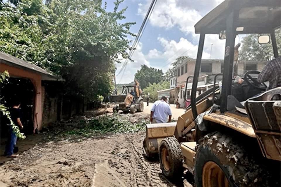 Más de 300 viviendas resultaron afectadas por la lluvia del fin de semana pasado en Coyutla, Veracruz.