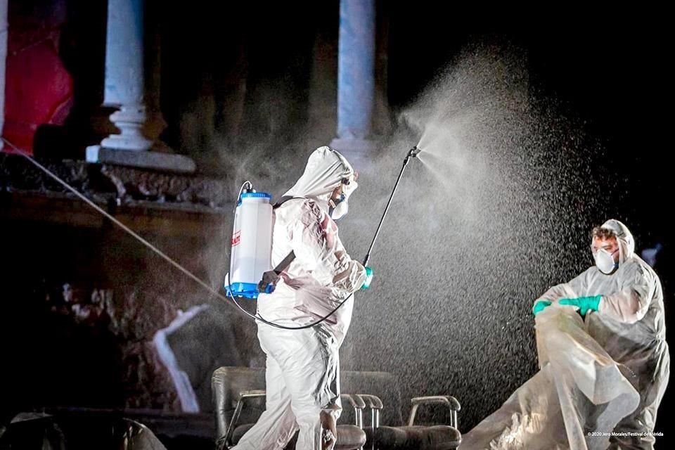 La obra se realizó bajo estrictas medidas de sanitización.