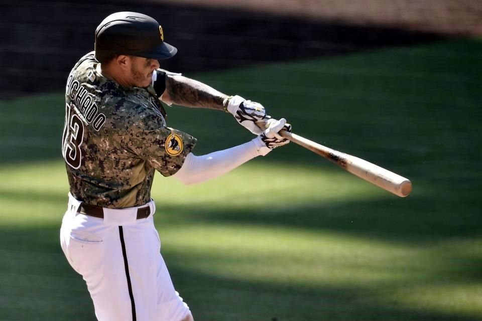 Manny Machado, de los Padres de San Diego, fue el Jugador de la Semana en la Liga Nacional.