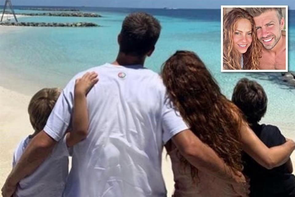 Shakira junto a Gerard Piqué y sus dos hijos, Sasha y Milán, vacacionan en las Maldivas.