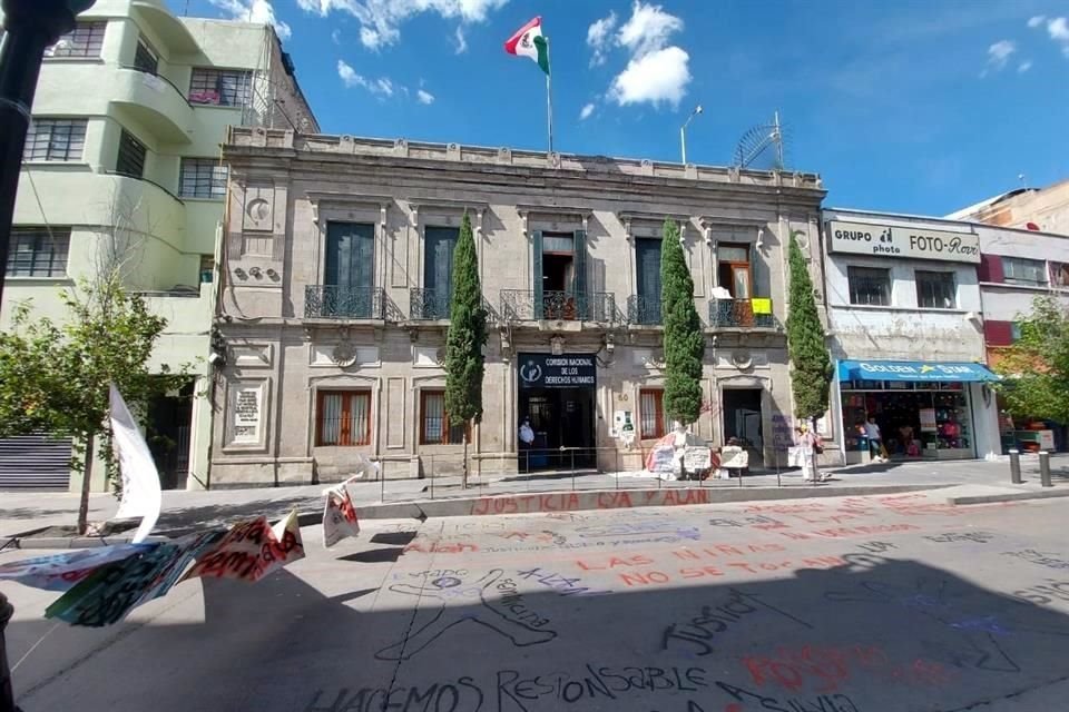 Así luce la CNDH la tarde de este jueves.