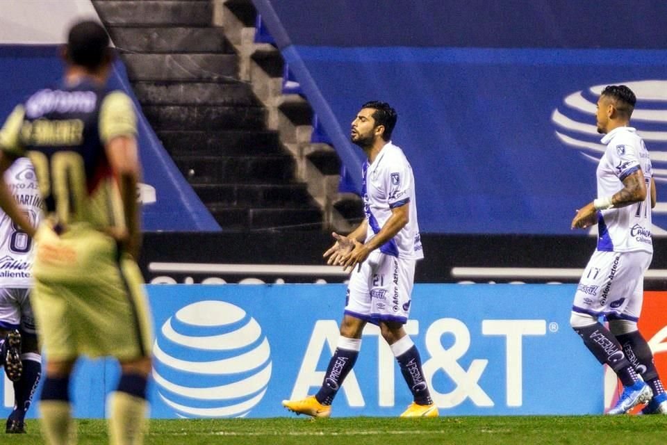 Amaury Escoto puso el 1-0 de los poblanos, pero al final se quedaron sin puntos.