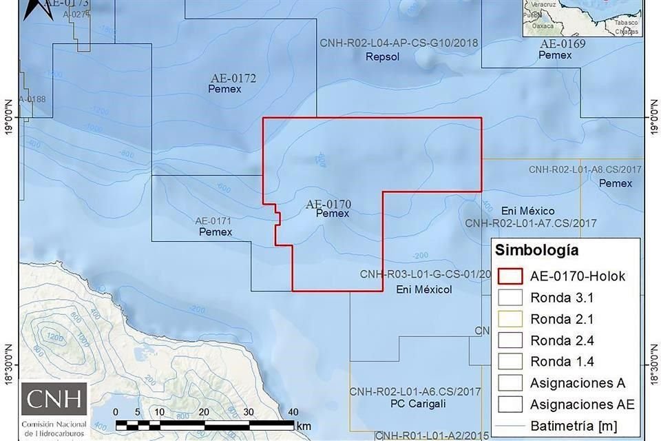 Holok se ubica en aguas profundas del País, específicamente dentro de la provincia petrolera del Golfo de México Profundo.