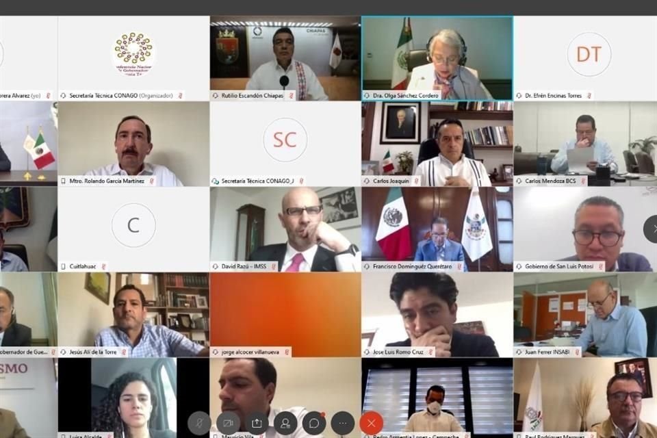 Las sesiones de la Conago se han realizado de manera virtual en el último año y medio.