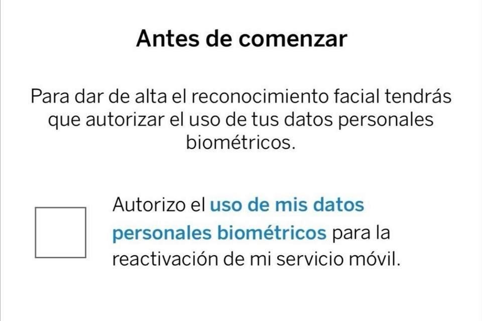 Usuarios reportan que aunque la app de BBVA da opción de activar reconocimiento facial en otro momento, no los deja realizar operaciones bancarias hasta que lo hagan.