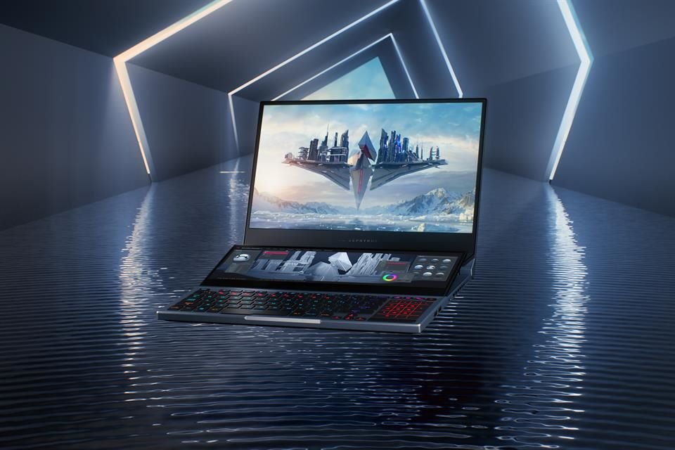 Los nuevos modelos de la ROG Zephyrus Duo 15 se caracterizan por tener un sistema de doble pantalla, una de ellas es táctil.