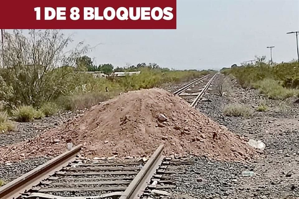 Ocho bloqueos se encuentran en Meoqui, Chihuahua, un punto neurlgico que conecta el Pacfico desde Sinaloa y tambin desde Coahuila, hacia Texas.
