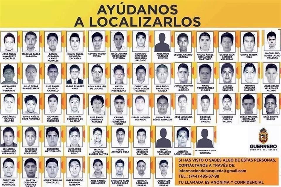 29 DE SEPTIEMBRE DE 2014. El Comité Estudiantil de la Normal fija en 43 la cifra de desaparecidos; 22 policías de Iguala son detenidos.