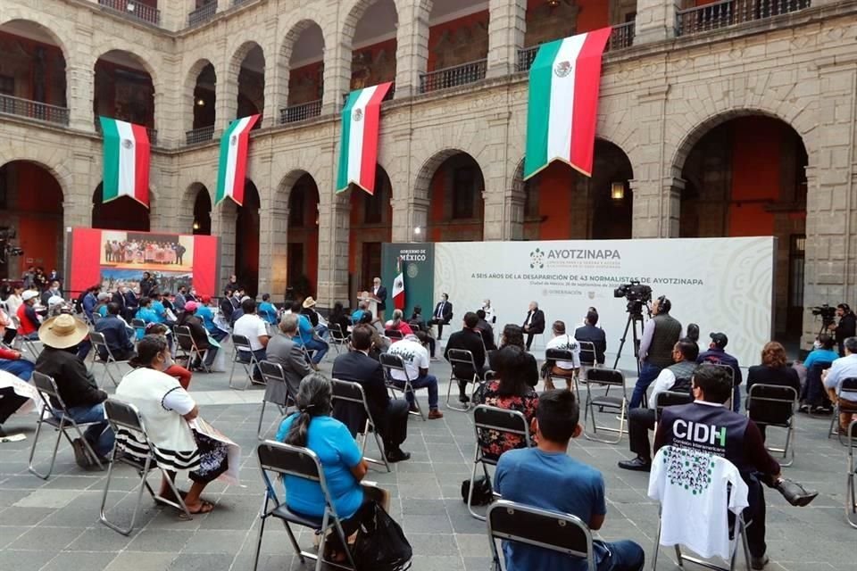 Alejandro Encinas dio el discurso inicial a seis años de la desaparición de los 43 normalistas de Ayotzinapa.