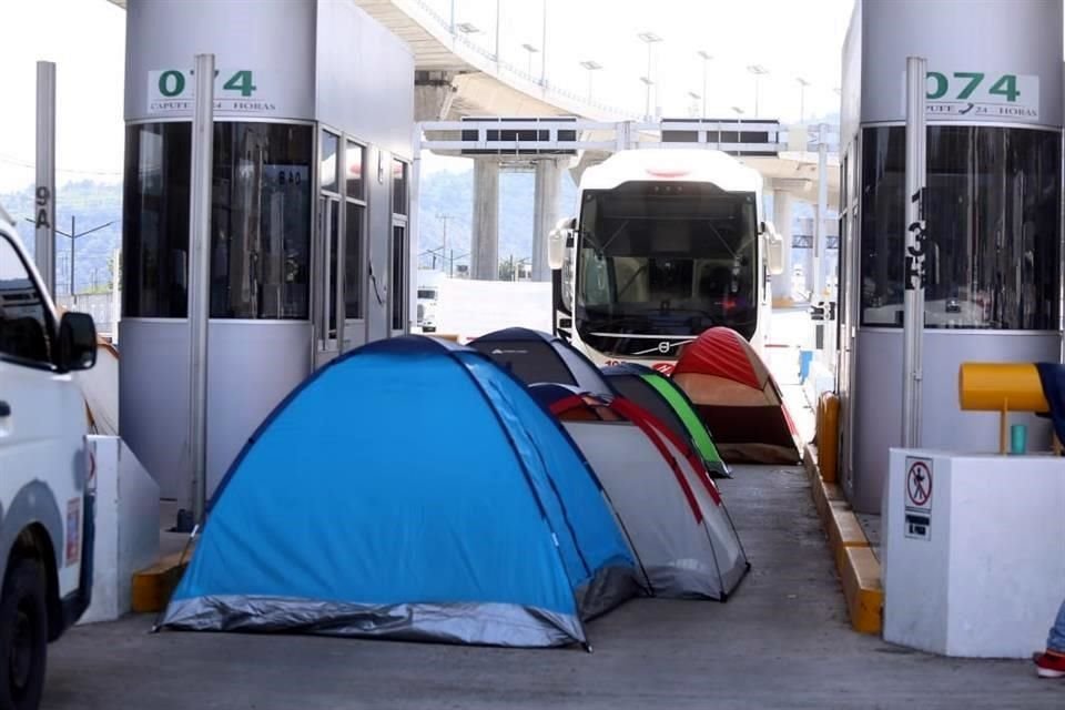 Los manifestantes no han pedido cuota voluntaria a los automovilistas.