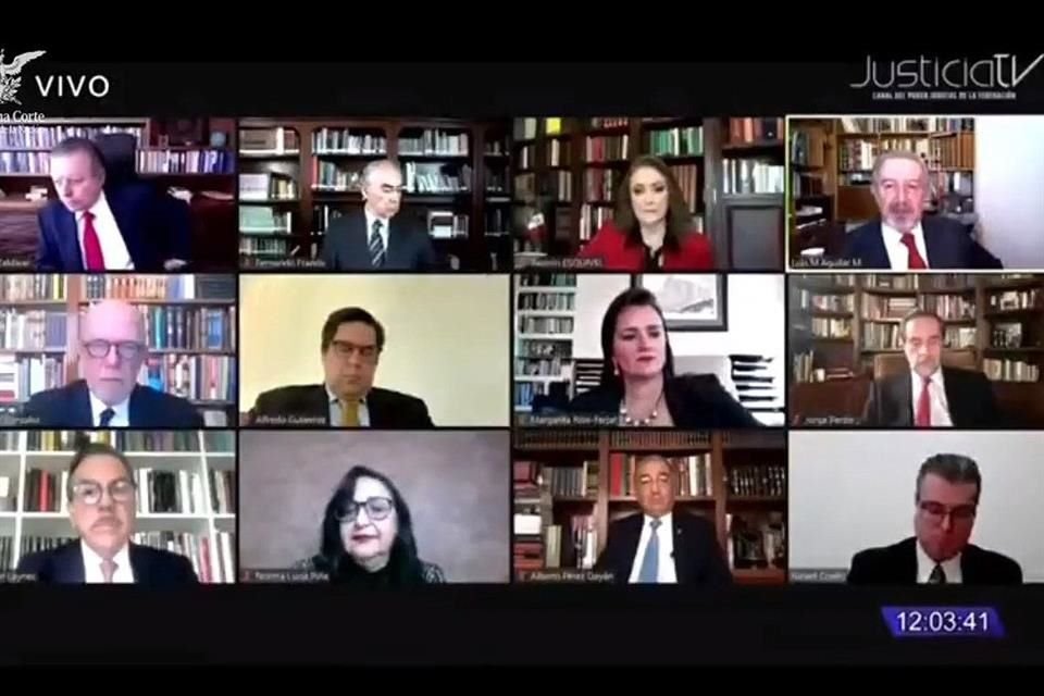 Pleno de la Corte en sesión virtual.