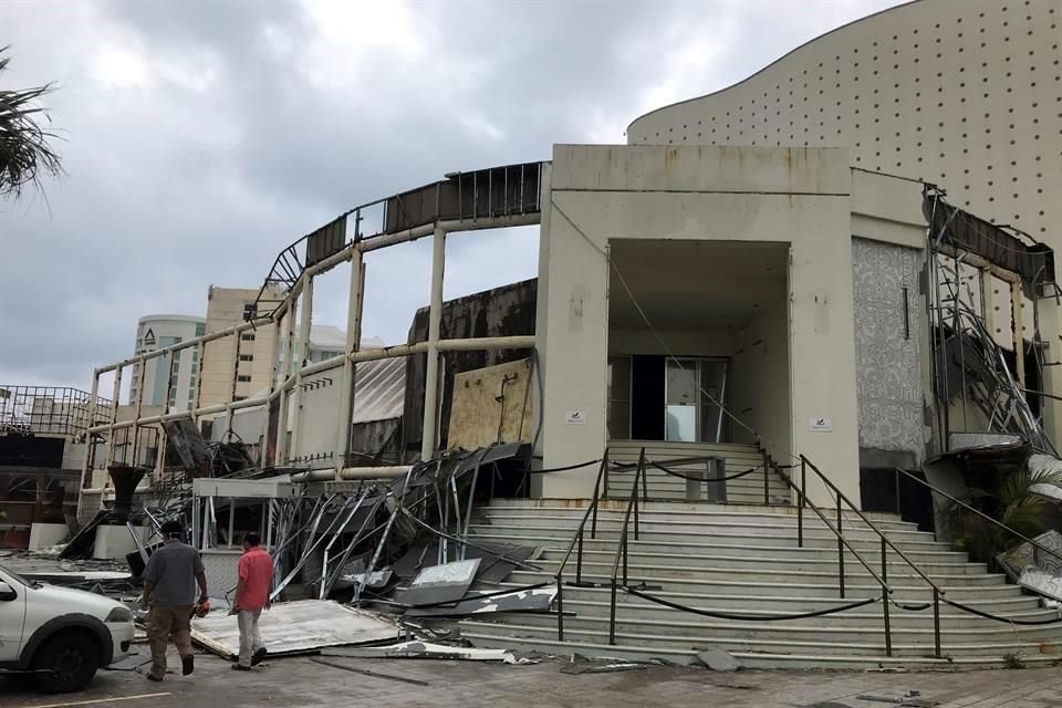 Vista de los daños ocasionados por el paso del huracán 'Delta', en Cancún.