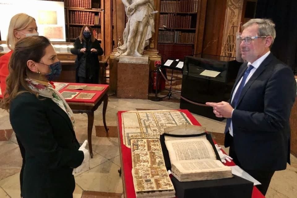 Gutiérrez Müller en su visita a Austria.